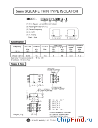 Datasheet ESI-5L1.880G manufacturer Hitachi Metals