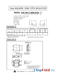 Datasheet ESI-7SGL0.836M02-T manufacturer Hitachi Metals