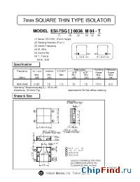 Datasheet ESI-7SGL0.836M04 manufacturer Hitachi Metals
