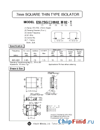 Datasheet ESI-7SGL0.942M02 manufacturer Hitachi Metals