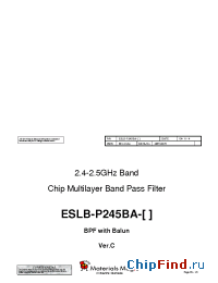 Datasheet ESLB-P245BA-2 manufacturer Hitachi Metals