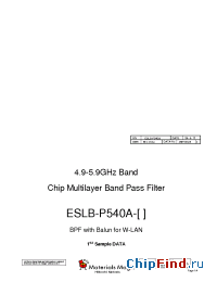 Datasheet ESLB-P540A manufacturer Hitachi Metals
