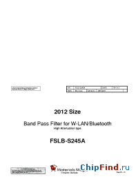 Datasheet FSLB-S245A manufacturer Hitachi Metals