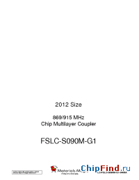 Datasheet FSLC-S090M-G1 manufacturer Hitachi Metals