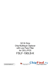 Datasheet FSLF-190LB-K manufacturer Hitachi Metals