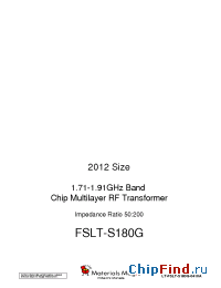 Datasheet FSLT-S180G manufacturer Hitachi Metals