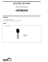 Datasheet 2SA1029 manufacturer Hitachi