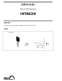 Datasheet 2SB1012K manufacturer Hitachi
