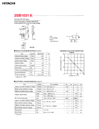Datasheet 2SB1031K manufacturer Hitachi