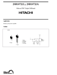 Datasheet 2SB1072 manufacturer Hitachi