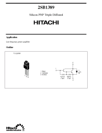Datasheet 2SB1389 manufacturer Hitachi