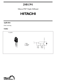 Datasheet 2SB1391 manufacturer Hitachi