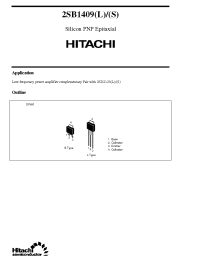 Datasheet 2SB1409S manufacturer Hitachi