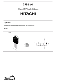 Datasheet 2SB1494 manufacturer Hitachi