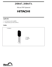 Datasheet 2SB647 manufacturer Hitachi