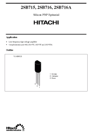 Datasheet 2SB716A manufacturer Hitachi