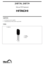 Datasheet 2SB738 manufacturer Hitachi