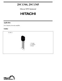 Datasheet 2SC1344 manufacturer Hitachi
