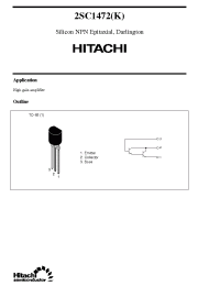 Datasheet 2SC1472K manufacturer Hitachi