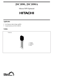 Datasheet 2SC1890 manufacturer Hitachi