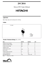 Datasheet 2SC2816 manufacturer Hitachi