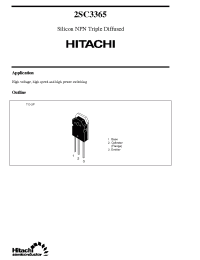 Datasheet 2SC3365 manufacturer Hitachi