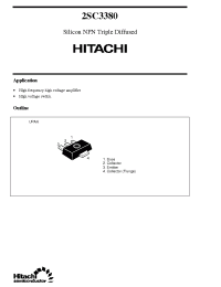 Datasheet 2SC3380 manufacturer Hitachi