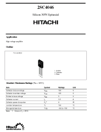 Datasheet 2SC4046 manufacturer Hitachi