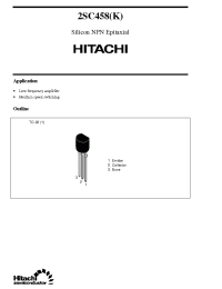 Datasheet 2SC458K manufacturer Hitachi