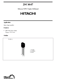 Datasheet 2SC4647 manufacturer Hitachi
