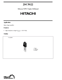 Datasheet 2SC5022 manufacturer Hitachi