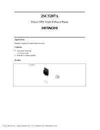 Datasheet 2SC5207A manufacturer Hitachi