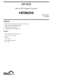 Datasheet 2SC5225 manufacturer Hitachi