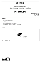 Datasheet 2SC5702 manufacturer Hitachi