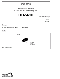 Datasheet 2SC5758 manufacturer Hitachi