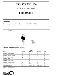 Datasheet 2SD1133 manufacturer Hitachi