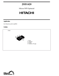 Datasheet 2SD1420 manufacturer Hitachi