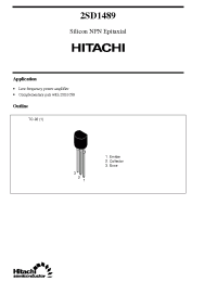 Datasheet 2SD1489 manufacturer Hitachi