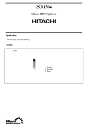 Datasheet 2SD1504 manufacturer Hitachi