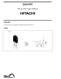 Datasheet 2SD1559 manufacturer Hitachi