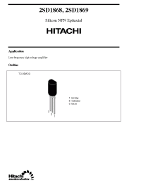 Datasheet 2SD1868 manufacturer Hitachi