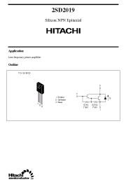 Datasheet 2SD2019 manufacturer Hitachi