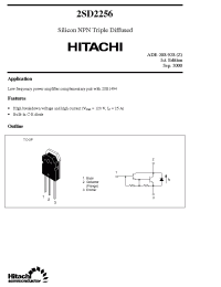 Datasheet 2SD2256 manufacturer Hitachi