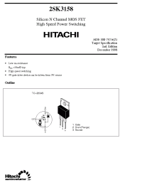 Datasheet 2SK3158 manufacturer Hitachi