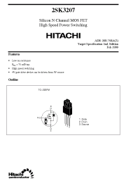 Datasheet 2SK3207 manufacturer Hitachi