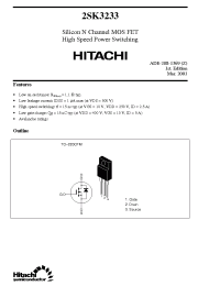 Datasheet 2SK3233 manufacturer Hitachi