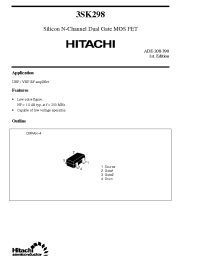 Datasheet 3SK298 manufacturer Hitachi