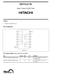 Datasheet 74AC00 manufacturer Hitachi