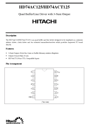 Datasheet 74AC125 manufacturer Hitachi