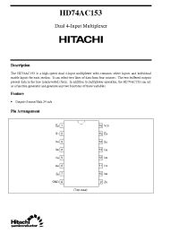 Datasheet 74AC153 manufacturer Hitachi